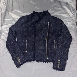 Women's Blue Tweed Jacket